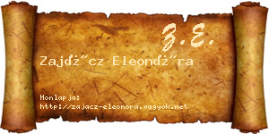 Zajácz Eleonóra névjegykártya